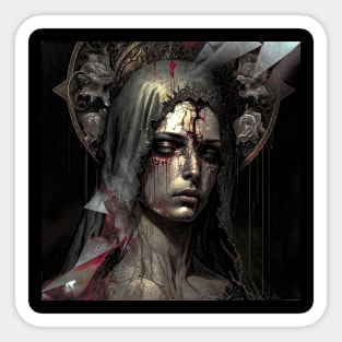 Blind Lady dark gothic woman Sticker